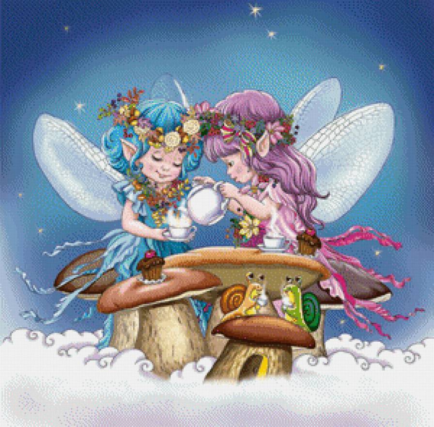 чаепитие - детское, феи - предпросмотр