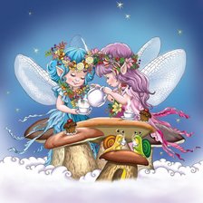 Схема вышивки «чаепитие»