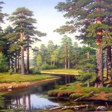 Схема вышивки «пейзаж»