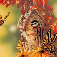 Схема вышивки «Бабочки»