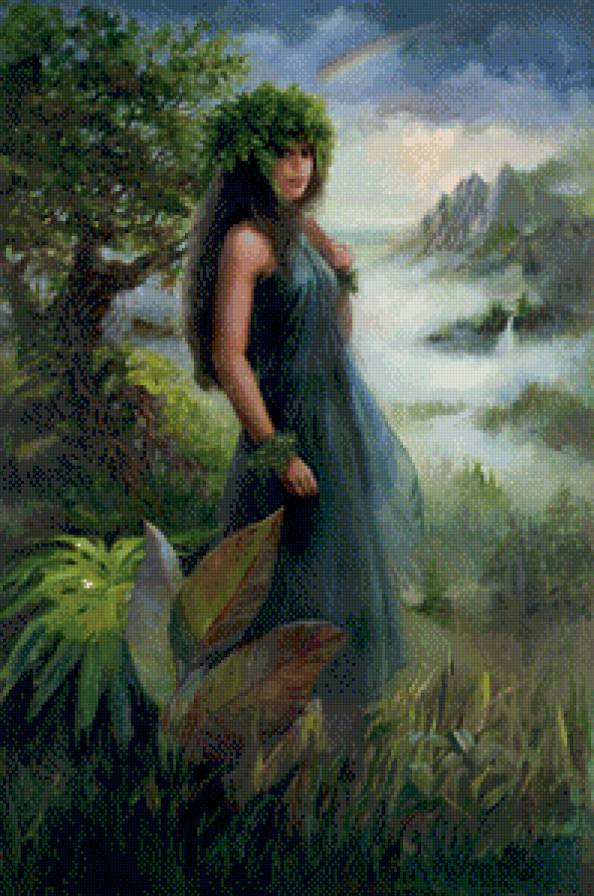 Серия "Она" - горы, девушка, пейзаж - предпросмотр