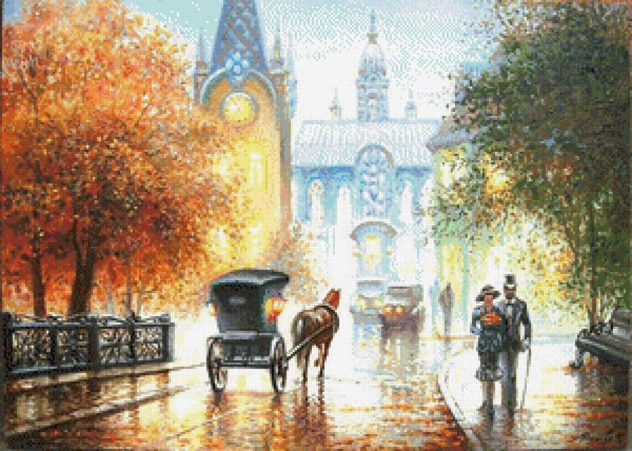 прогулка - прогулка, ночь, лошади, люди - предпросмотр