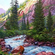 Схема вышивки «Бурный поток»