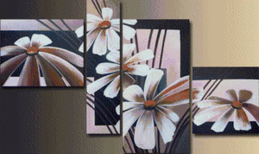 Ромашки - полиптих - предпросмотр