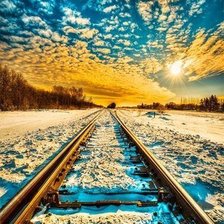 Схема вышивки «Рельсы»