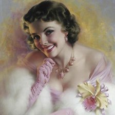 Схема вышивки «девушка»