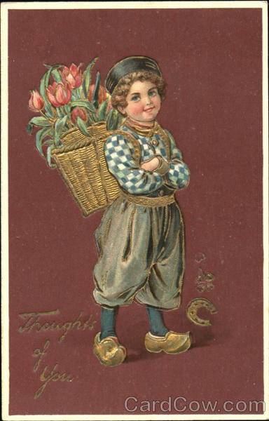 Dutch Boy with Tulips - оригинал