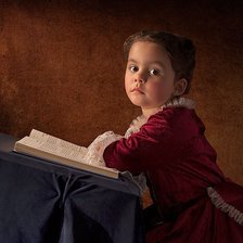 Схема вышивки «девочка с книгой»