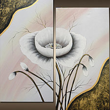 Схема вышивки «Белый мак»