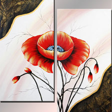 Схема вышивки «Красный мак»