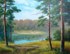 Схема вышивки «Сосновый лес»