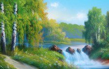 Лесной водопад