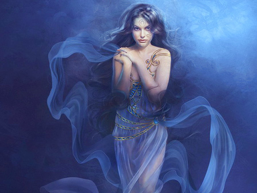 нимфа - девушка, вода - оригинал