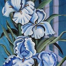 Схема вышивки «голубые ирисы»