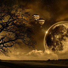 Схема вышивки «лунный закат»