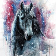 Схема вышивки «лошадь»