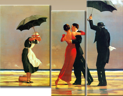 Танец под дождем - полиптих - оригинал