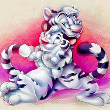 Схема вышивки «забавные тигрята»