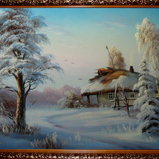 Схема вышивки «Домик в лесу»