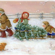 Схема вышивки «В предвкушении нового года»