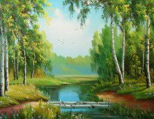 Схема вышивки «В лесу у реки»