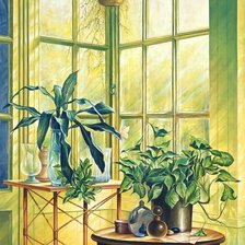 Схема вышивки «вид из окна»