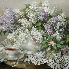 Схема вышивки «Сирень»