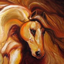 Схема вышивки «конь Марсия Болдуин»