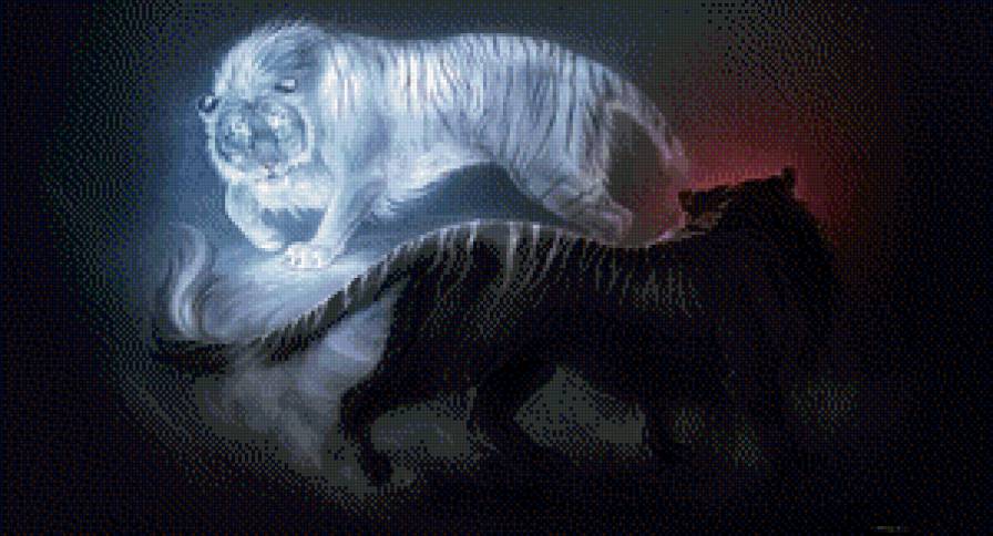 инь-янь - кошки, тигр, природа, животные - предпросмотр