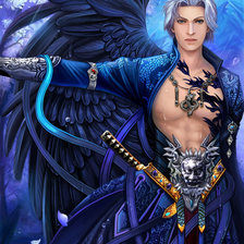 Схема вышивки «Темный ангел»