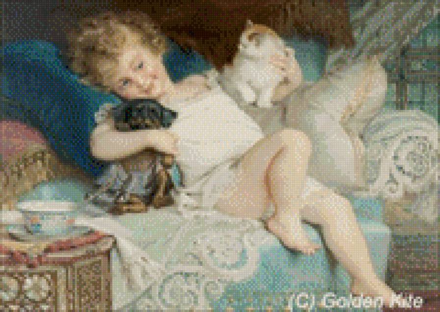 Девочка с котятами - дети, девочка - предпросмотр