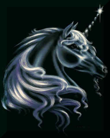 единорог - монохром, единорог - оригинал