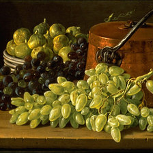 Схема вышивки «Натюрморт  с виноградом»