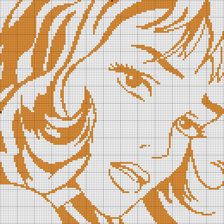 Схема вышивки «Девушка»