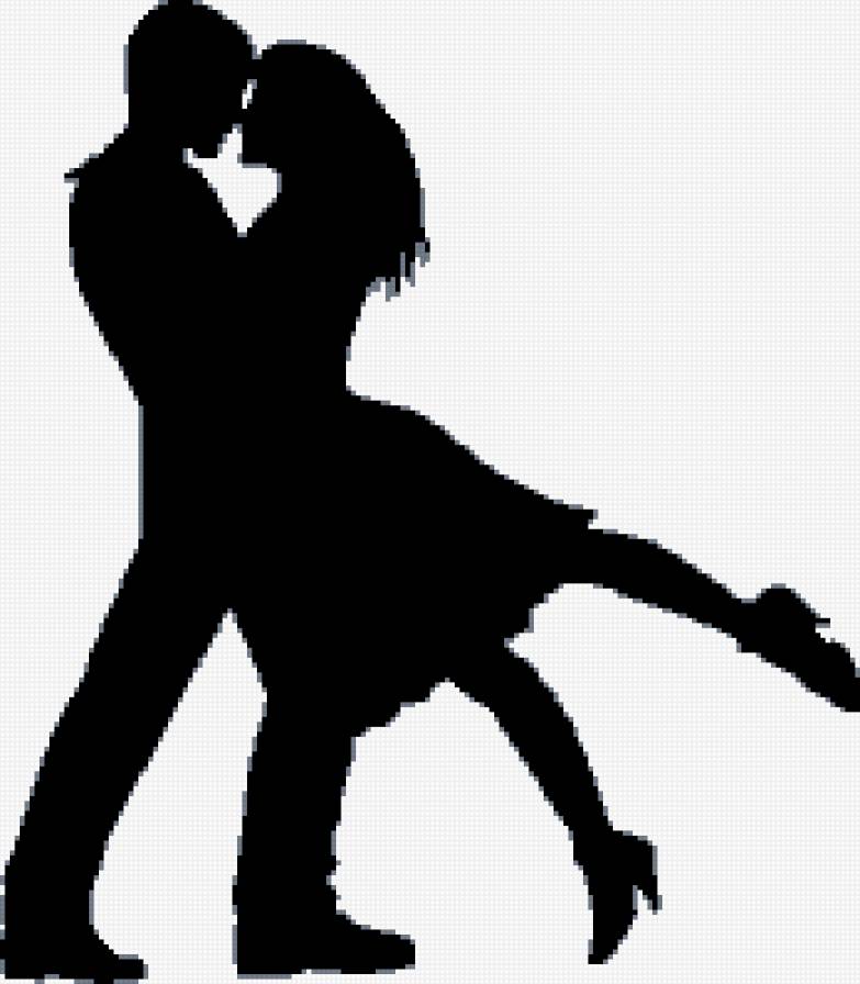 Двое - пара, любовь, монохром - предпросмотр