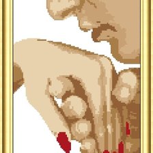 Схема вышивки «Поцелуй»