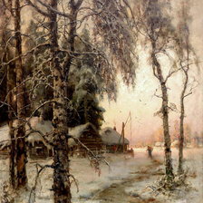 Схема вышивки «зима»