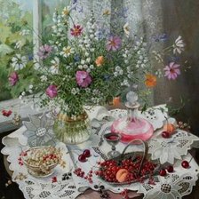 Схема вышивки «стол у окна»