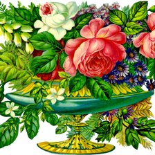 Схема вышивки «рэтро букет»