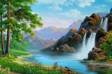 Схема вышивки «Водопад»