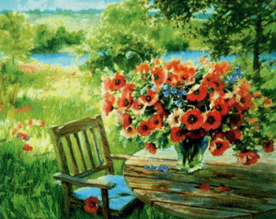 Краски лета - река, пейзаж, лес, лето - предпросмотр