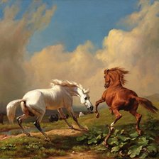 Схема вышивки «Лошади»