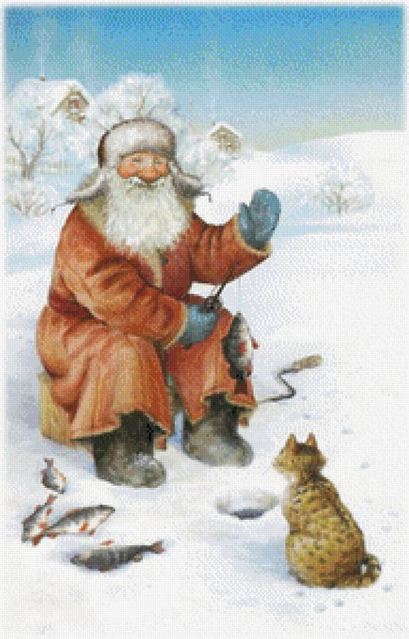 Рыбак - село, деревня, зима - предпросмотр