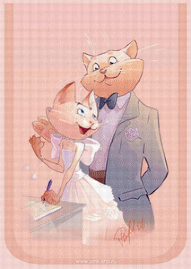 Кошачья свадьба - котята, кошки - предпросмотр