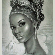 Схема вышивки «африка монохром»