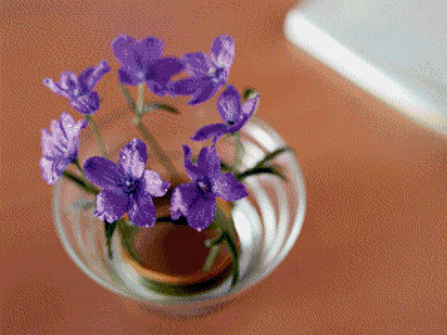 серия "цветы" - цветы.букет.фиалки - предпросмотр