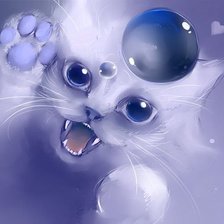 Схема вышивки «котик»