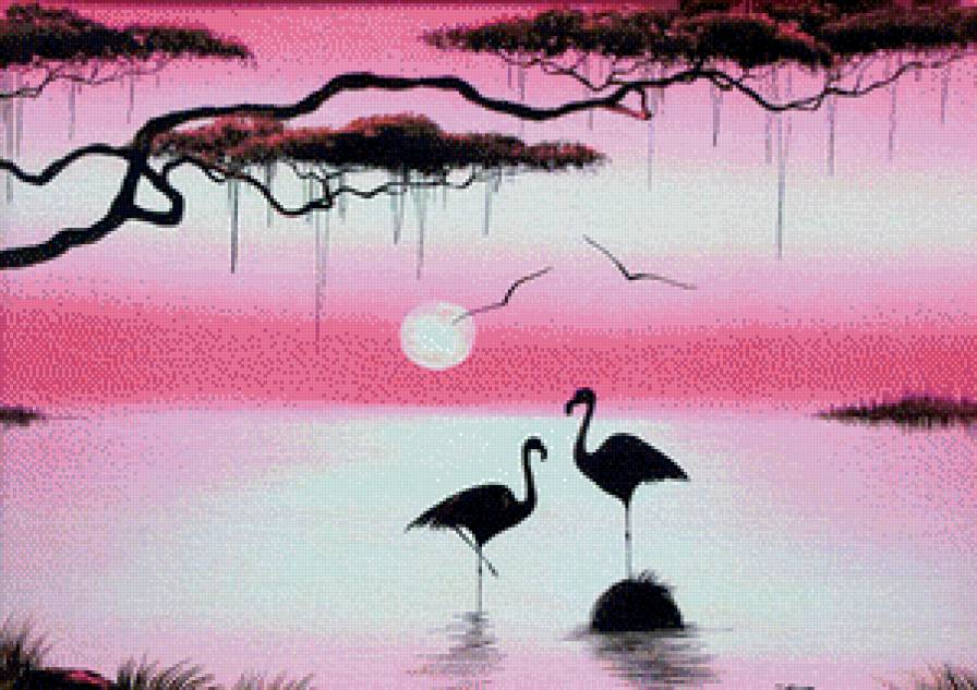 розовый фламинго - предпросмотр