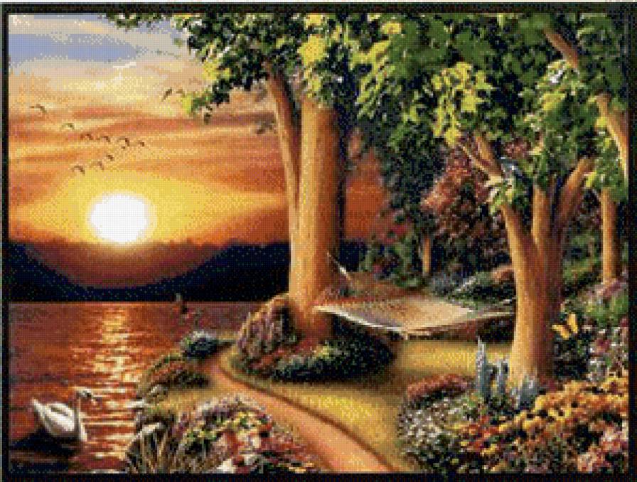 Закат - закат, пейзаж - предпросмотр