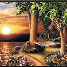 Схема вышивки «Закат»